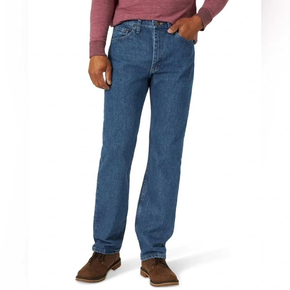 Wrangler Men's Regular Fit Jeans Dark Stonewash 40X30 NWT